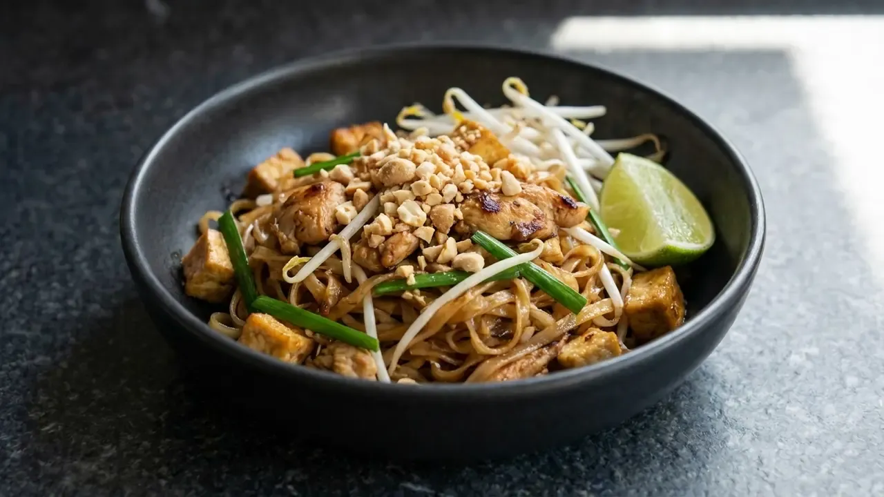 High Protein Chicken Pad Thai