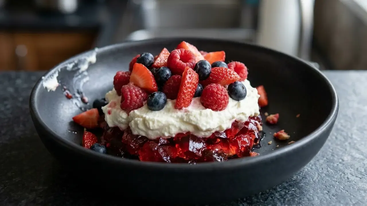 High-Protein Beeren-Gelee Dessert Bowl