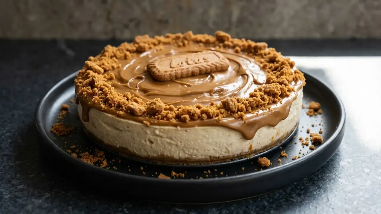 High Protein Biscoff Cheesecake