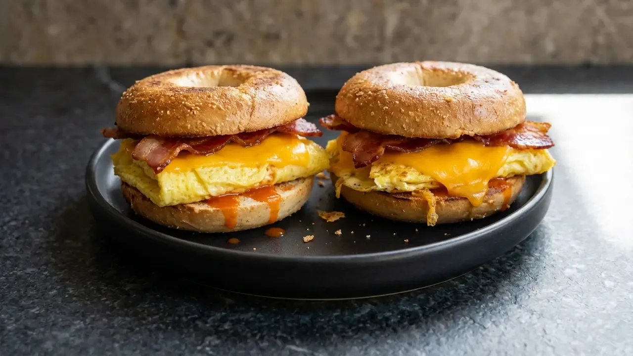 High Protein fruehstuecks-Bagels