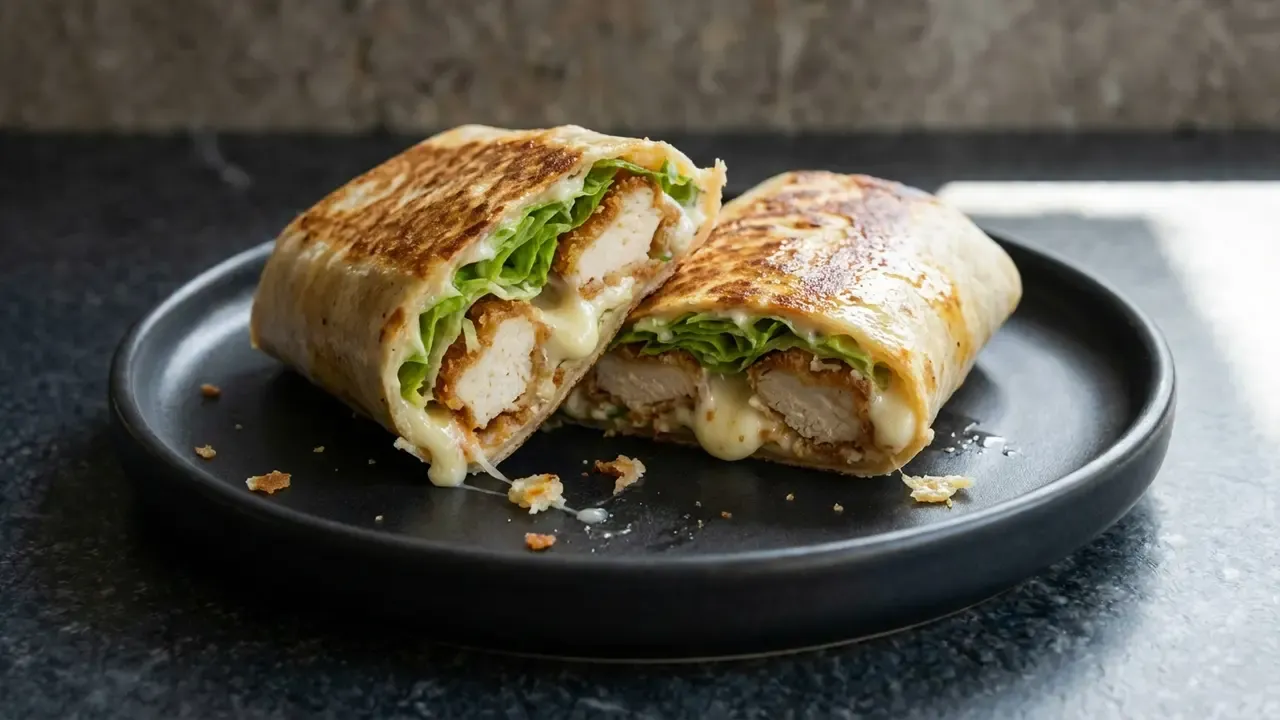 High Protein Chicken Caesar Crunch Wrap