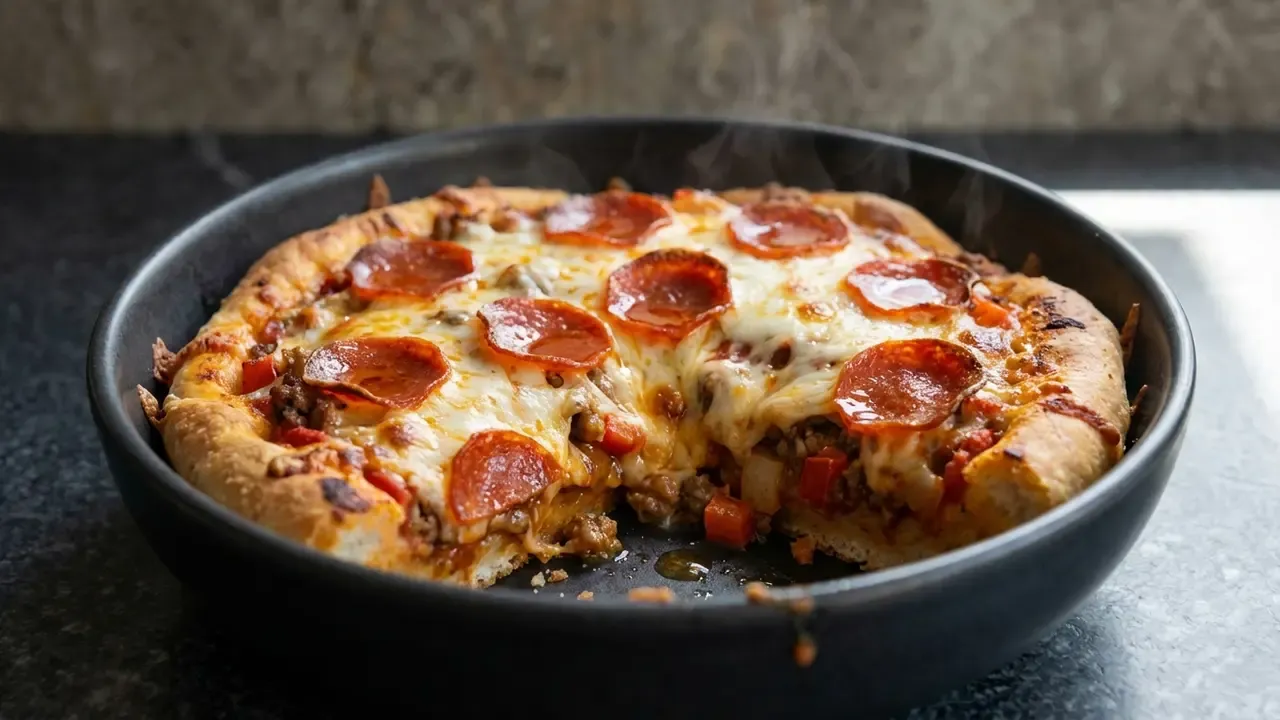 High Protein Pepperoni Detroit Pizza Pots