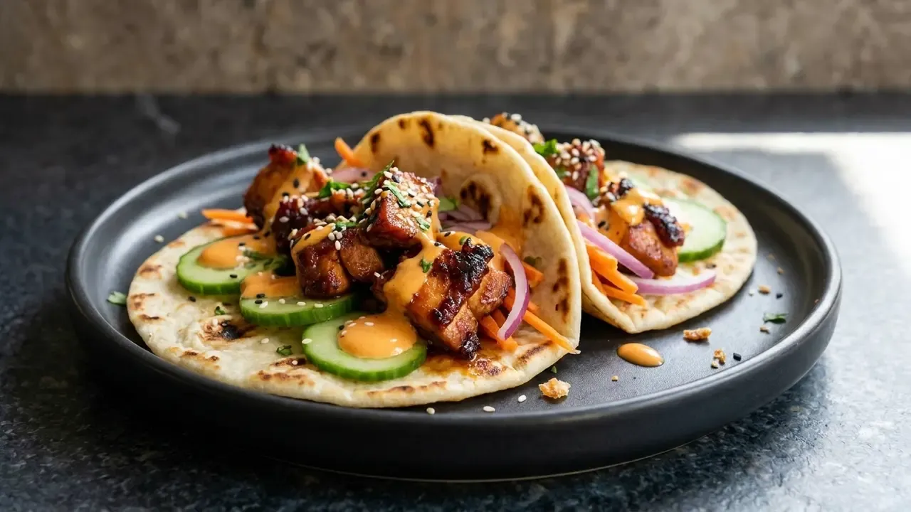High Protein Korean BBQ Chicken Wraps