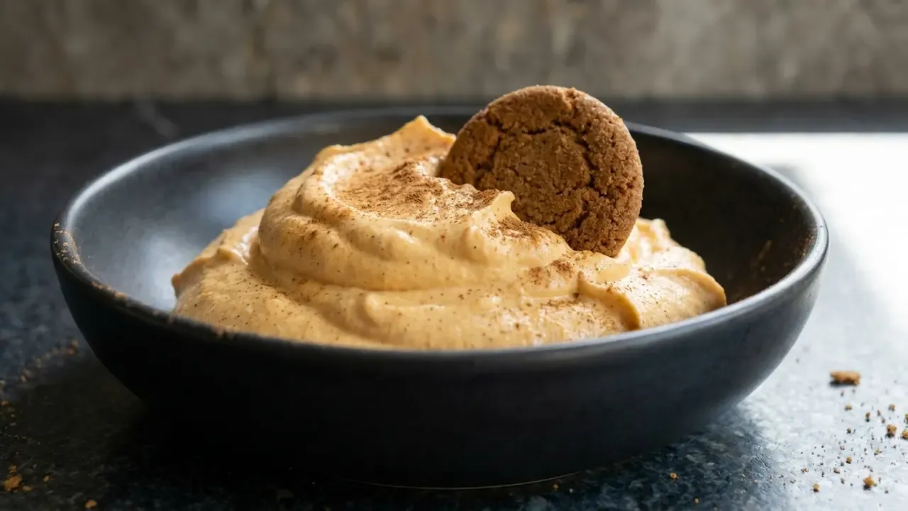 Kürbis-Käsekuchen-Protein-Dip
