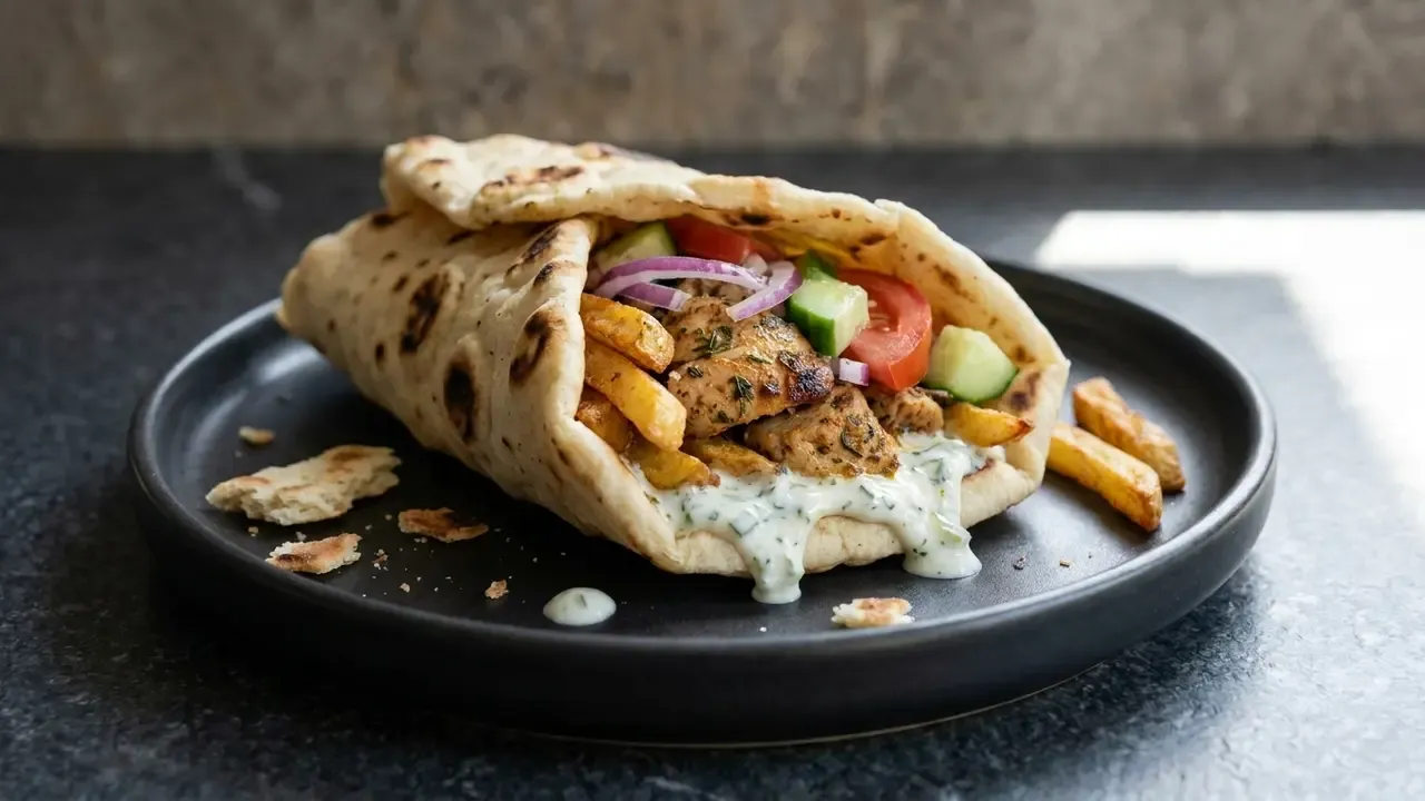 Proteinreiche Hähnchen Gyros