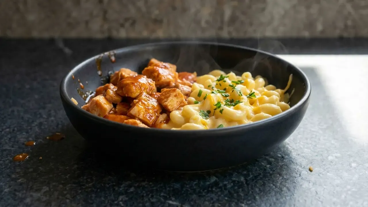 Proteinreiches Buffalo Chicken Mac & Cheese