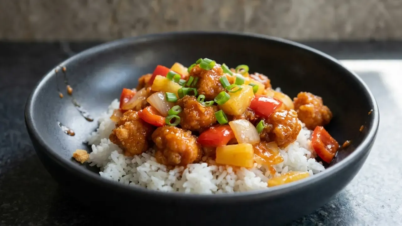 High-Protein Süß-Sauer-Hähnchen