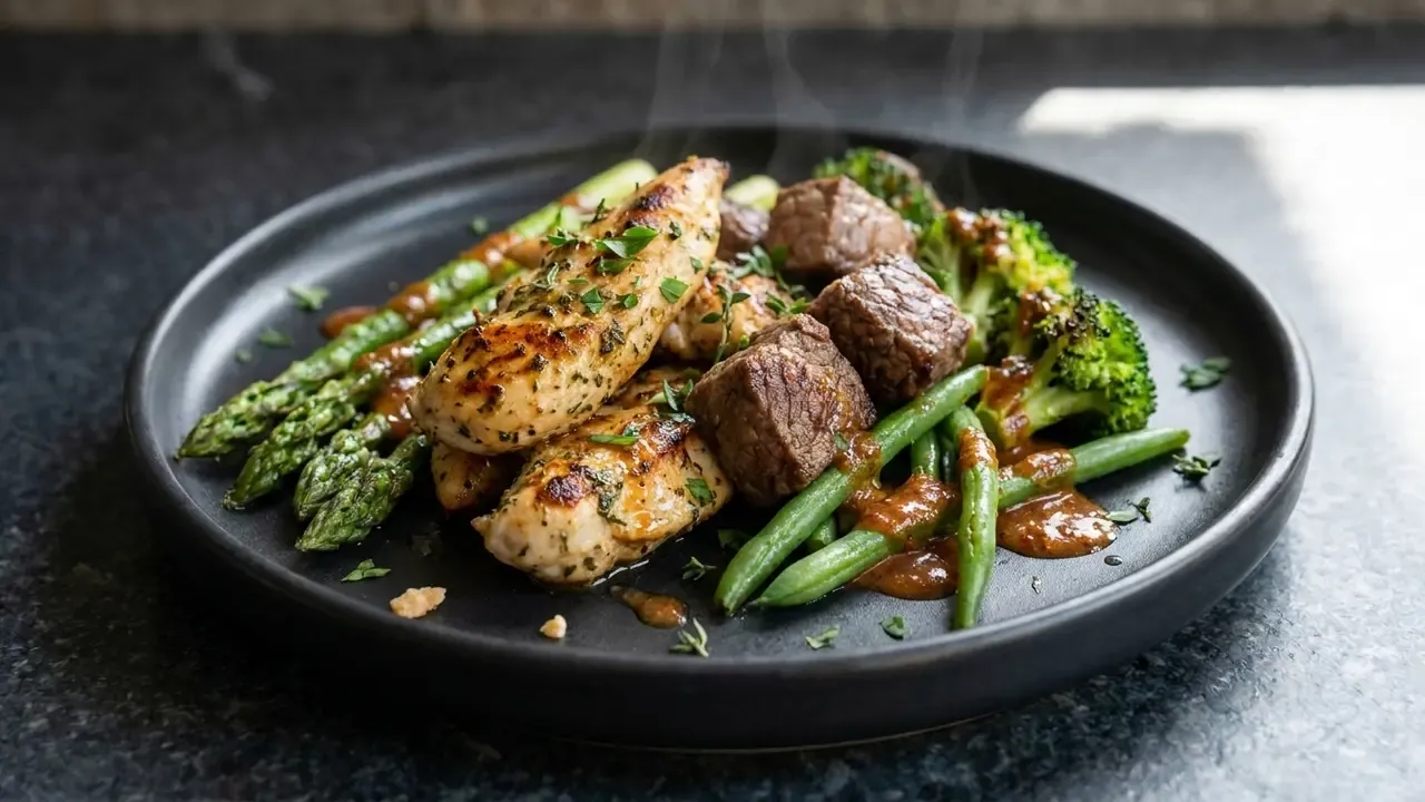 Wöchentliche Protein- und Gemüse-Meal Prep