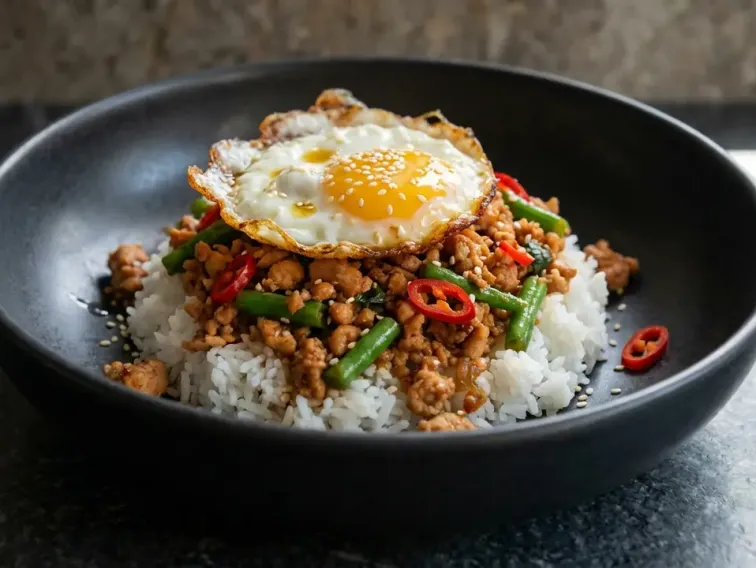 High Protein Chicken Pad Kra Pao