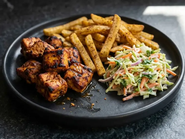 High Protein Crispy Tandoori Chicken & Chips