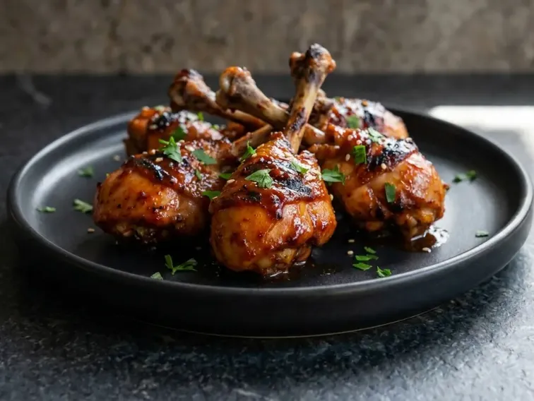 Hähnchen-Lollipops mit Ahorn-Sriracha-Glasur