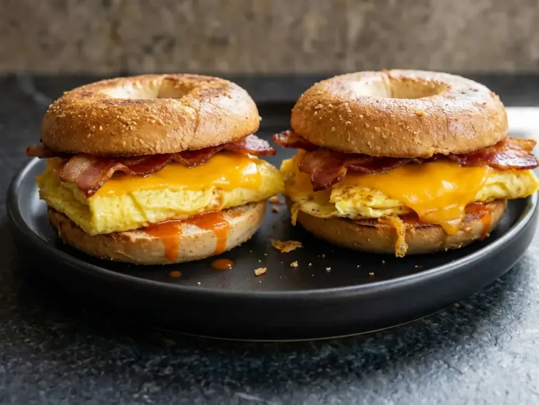 High Protein fruehstuecks-Bagels