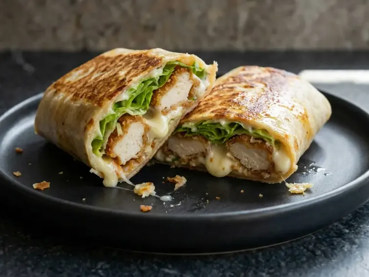 High Protein Chicken Caesar Crunch Wrap