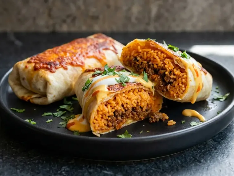 High Protein Grilled Cheese Burritos