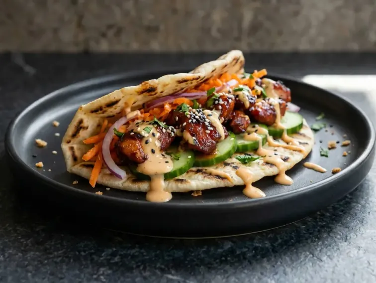 High-Protein Koreanische BBQ Hähnchen Wraps