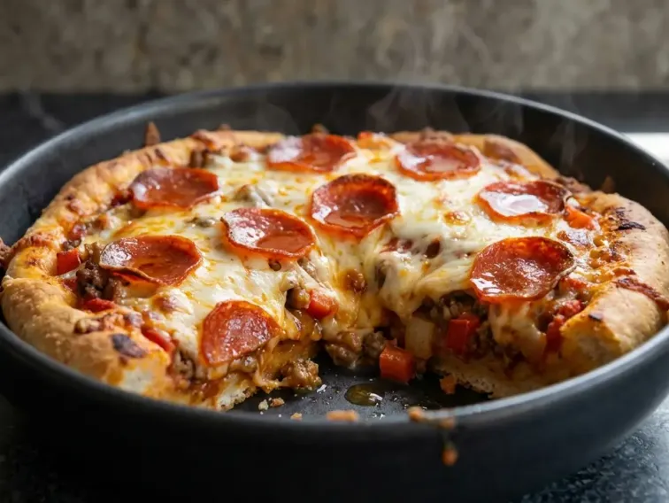 High Protein Pepperoni Detroit Pizza Pots