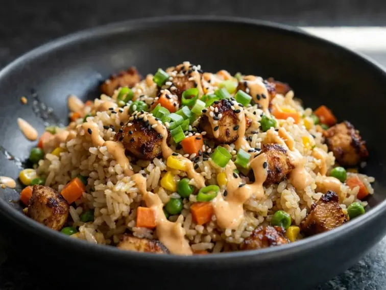 High Protein Honig-Knoblauch Hähnchen-Reis vom Blech