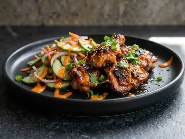 Koreanische BBQ Hähnchen-Wraps