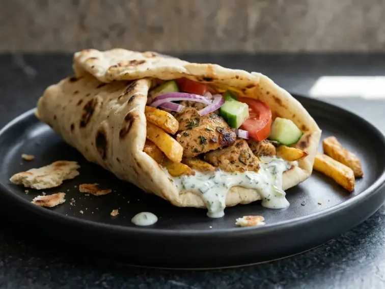 Proteinreiche Hähnchen Gyros