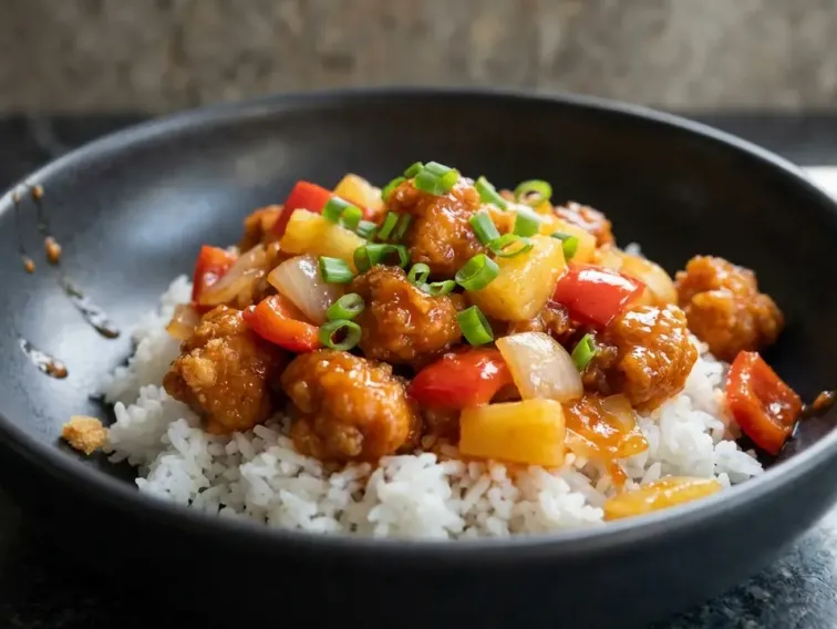 High-Protein Süß-Sauer-Hähnchen