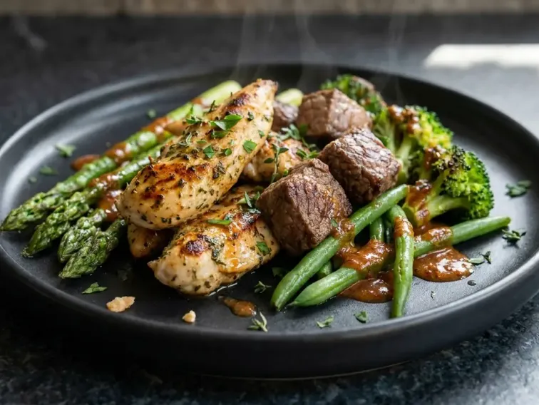 Wöchentliche Protein- und Gemüse-Meal Prep