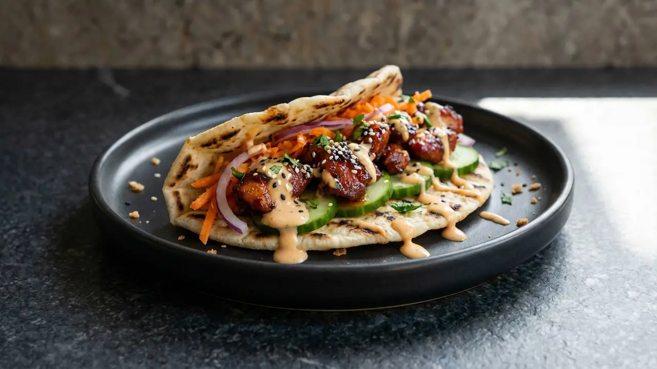 High-Protein Koreanische BBQ Hähnchen Wraps